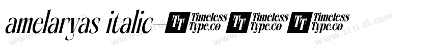 amelaryas italic字体转换
